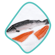 ماهی سالمون ایرانی کامل زی خوراک